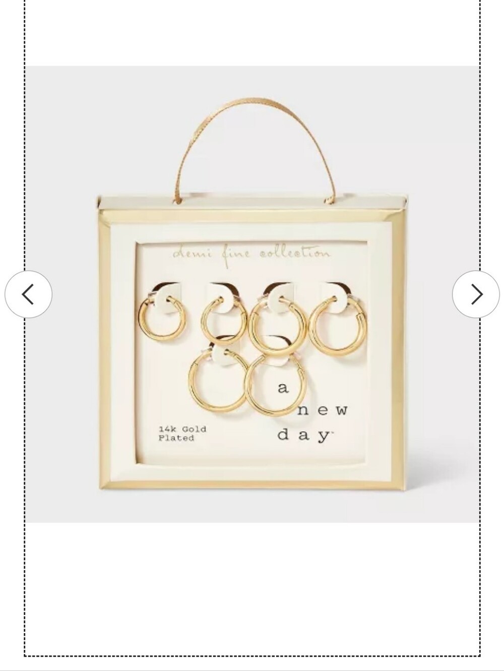 a new day 14k Gold-Plated Hoop Earring Set - Gold